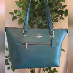Coach Teal Gallery Tote F79608